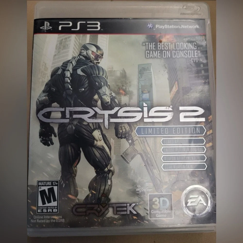 Pre-Owned CIB Crysis 2 Limited Edition Video Game by EA for Sony Playstation 3